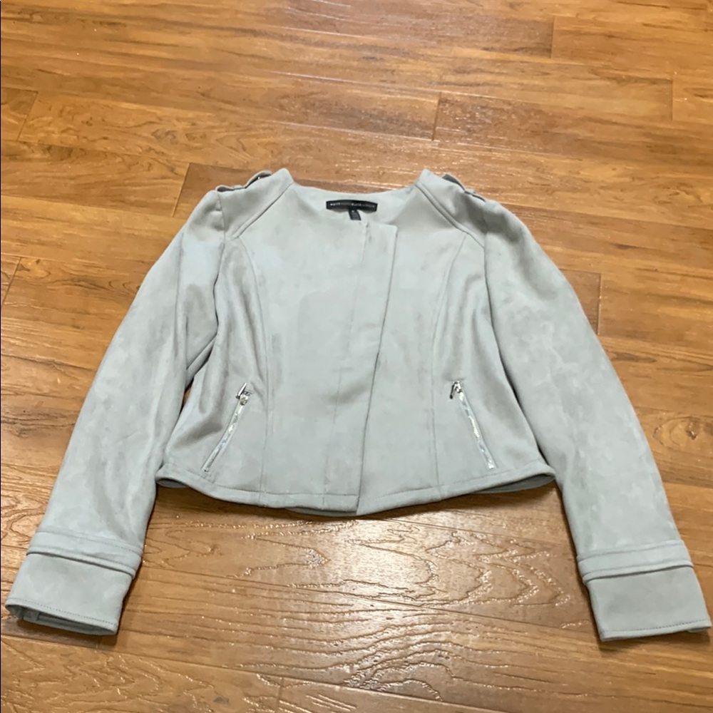 NWT White House Black Market Suede Moto Jacket